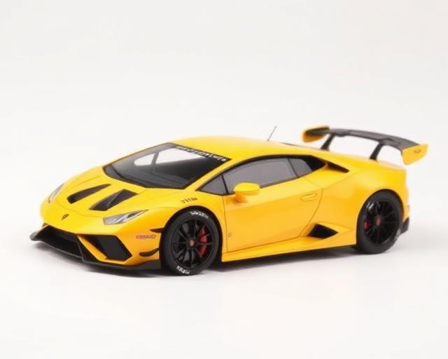 Lamborghini Huracan GT3 EVO2 diecast model in yellow